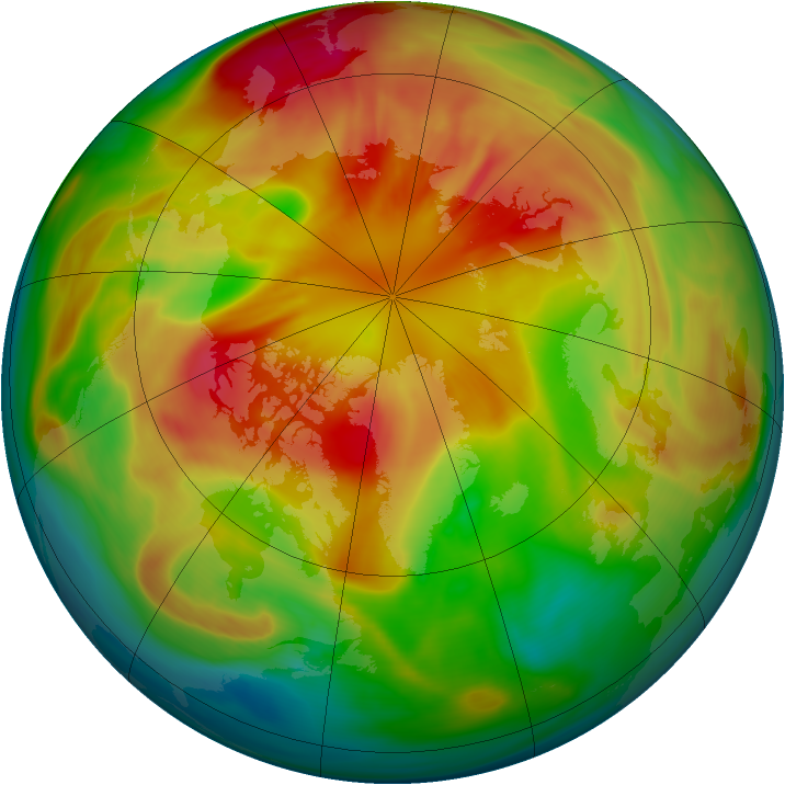 Arctic ozone map for 14 March 2006